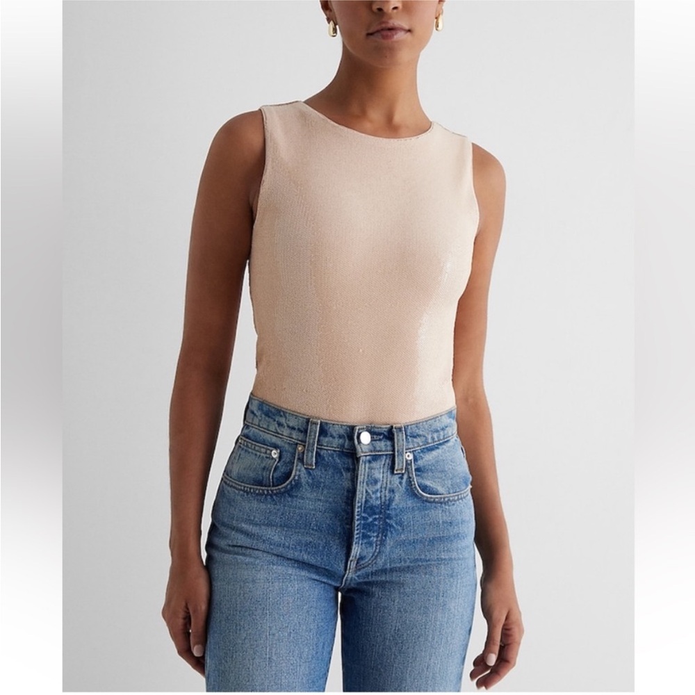 Cream Sequin Bodysuit